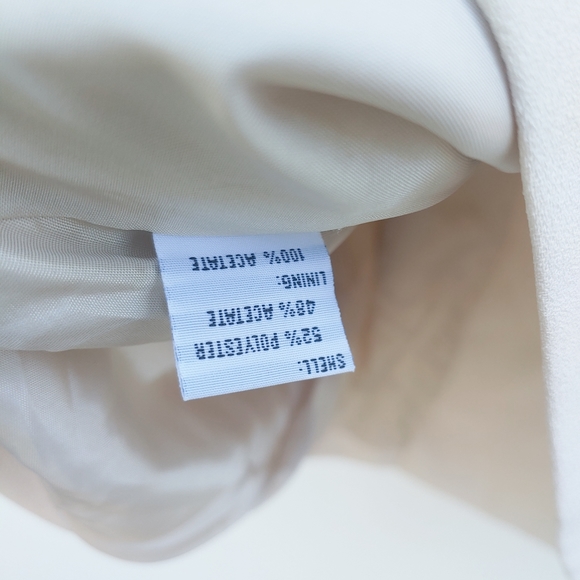 KTF by Kristinn Steinare Vintage Cream 2 Piece Jacket Suit Skirt Sz 14 - Picture 8 of 8